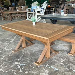 6 foot polywood table and bench