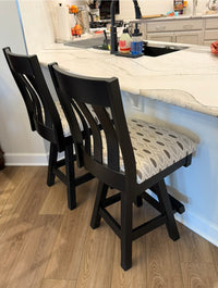 Levi 3 Slat Counter & Bar Height Swivel Stool