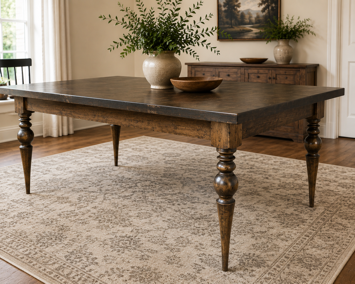 Oliver Turned Leg Dining Table