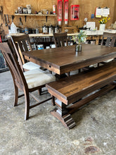 Load image into Gallery viewer, 66 x 40 Herringbone table set with 2 -12 inch extensions
