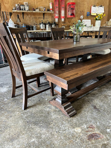 66 x 40 Herringbone table set with 2 -12 inch extensions