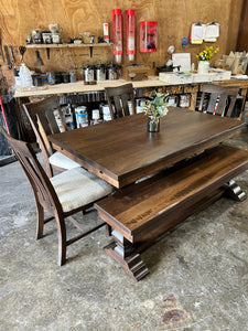 66 x 40 Herringbone table set with 2 -12 inch extensions