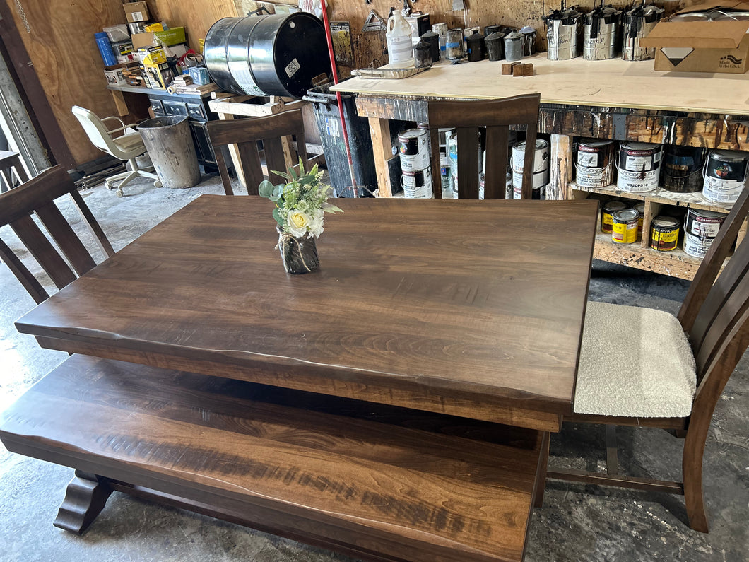 66 x 40 Herringbone table set with 2 -12 inch extensions