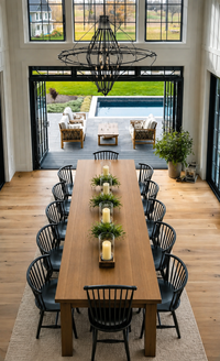 Farmhouse Dining Table with Post Legs