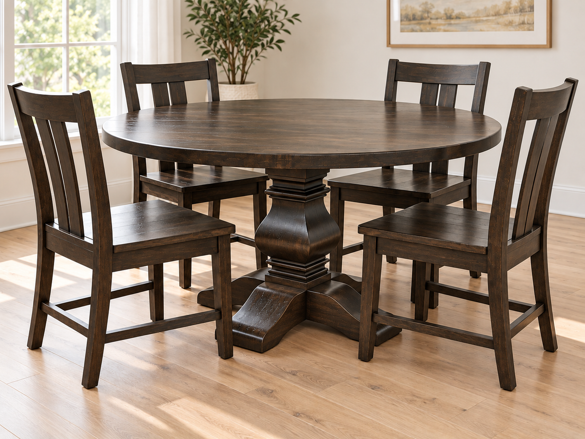 Levi 5 Slat Counter & Bar Height Swivel Stool