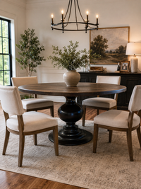 Lake Style Round Dining Table | Custom Solid Wood Furniture