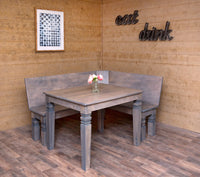 Square Farmhouse Dining Table with Java legs