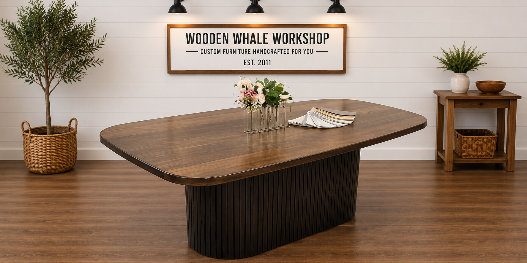 Ashley Fluted Pedestal Table