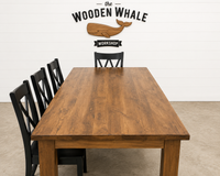 84” × 40” Solid Maple Farmhouse Dining Table with Post Legs | Ready to Ship | The Wooden Whale Workshop