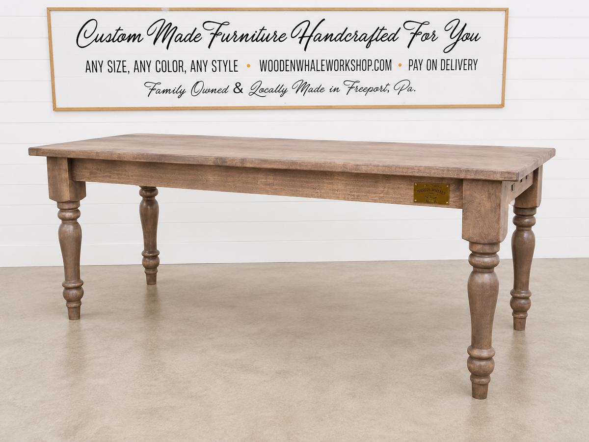 Solid Maple Dining Set — 6' Table with Spindle Legs  | Ready to Ship