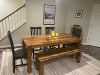 Farmhouse Dining Table with Post Legs