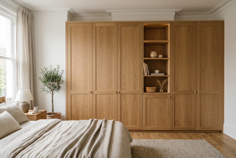 Gallery: fitted oak wardrobe
