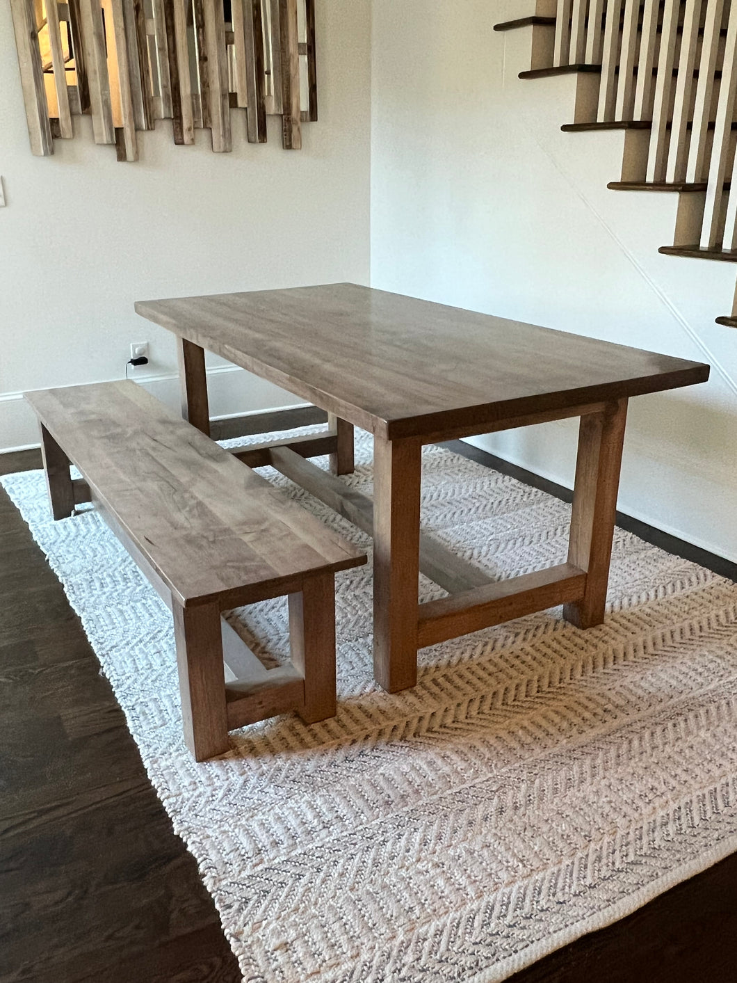 Connected Post Leg Dining Table