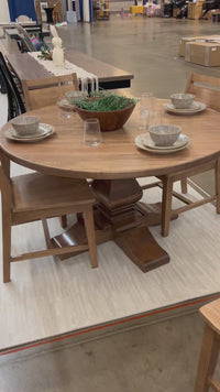 Banks Pedestal Round Dining Table