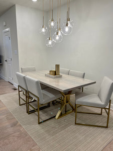 Metal X Beam Dining Table