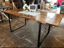 Load image into Gallery viewer, Rustic Industrial Dining Table
