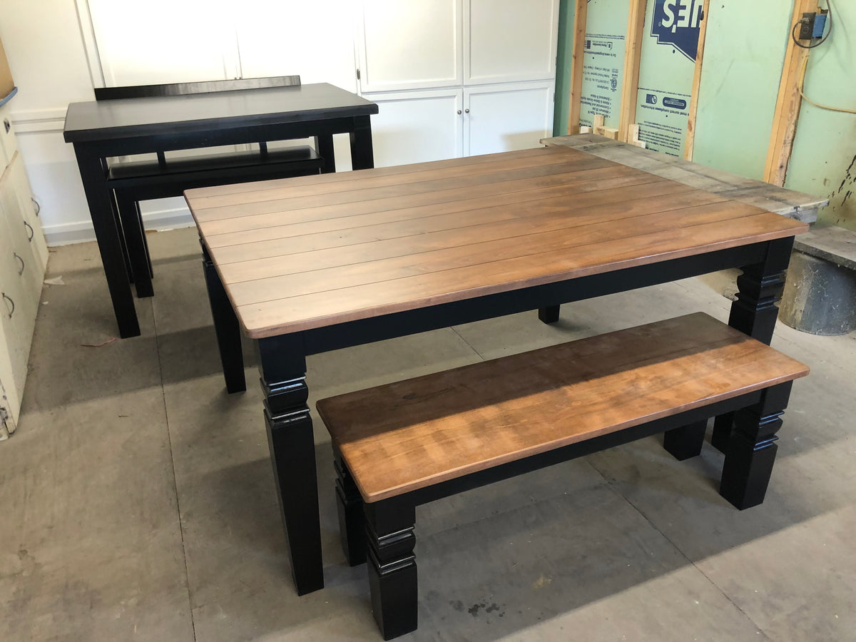 Java Bench And Table Java Leg Bench - The Wooden Whale Workshop