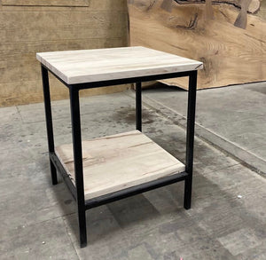 Square metal frame end table