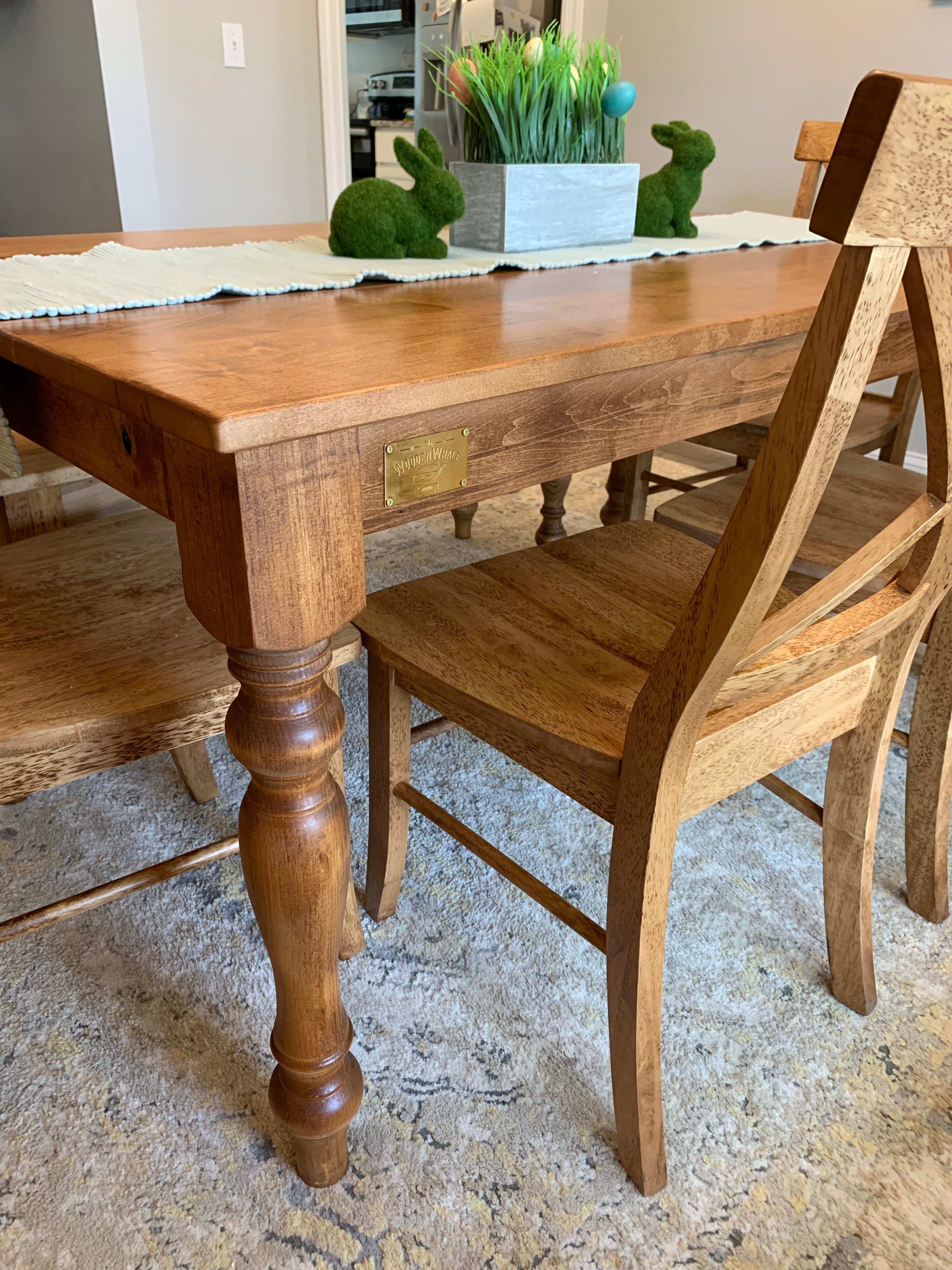 Real wood hot sale farmhouse table