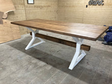 Load image into Gallery viewer, Metal X Beam Dining Table
