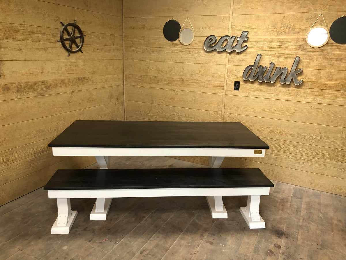 Trestle X Farmhouse Dining Table - The Wooden Whale Workshop