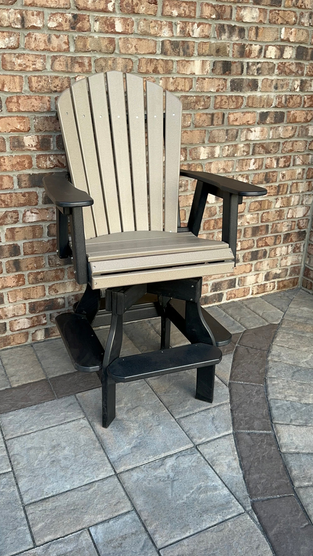 Outdoor Pub Height Chair with Arms Swivel